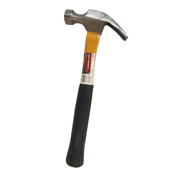 16 oz Claw Hammer with Fiberglass Handle – Durable Steel Head, Non-Slip Grip for Home Improvement and Construction