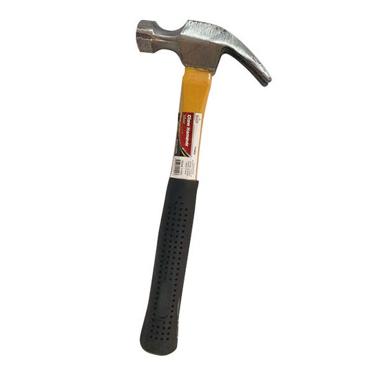16 oz Claw Hammer with Fiberglass Handle – Durable Steel Head, Non-Slip Grip for Home Improvement and Construction