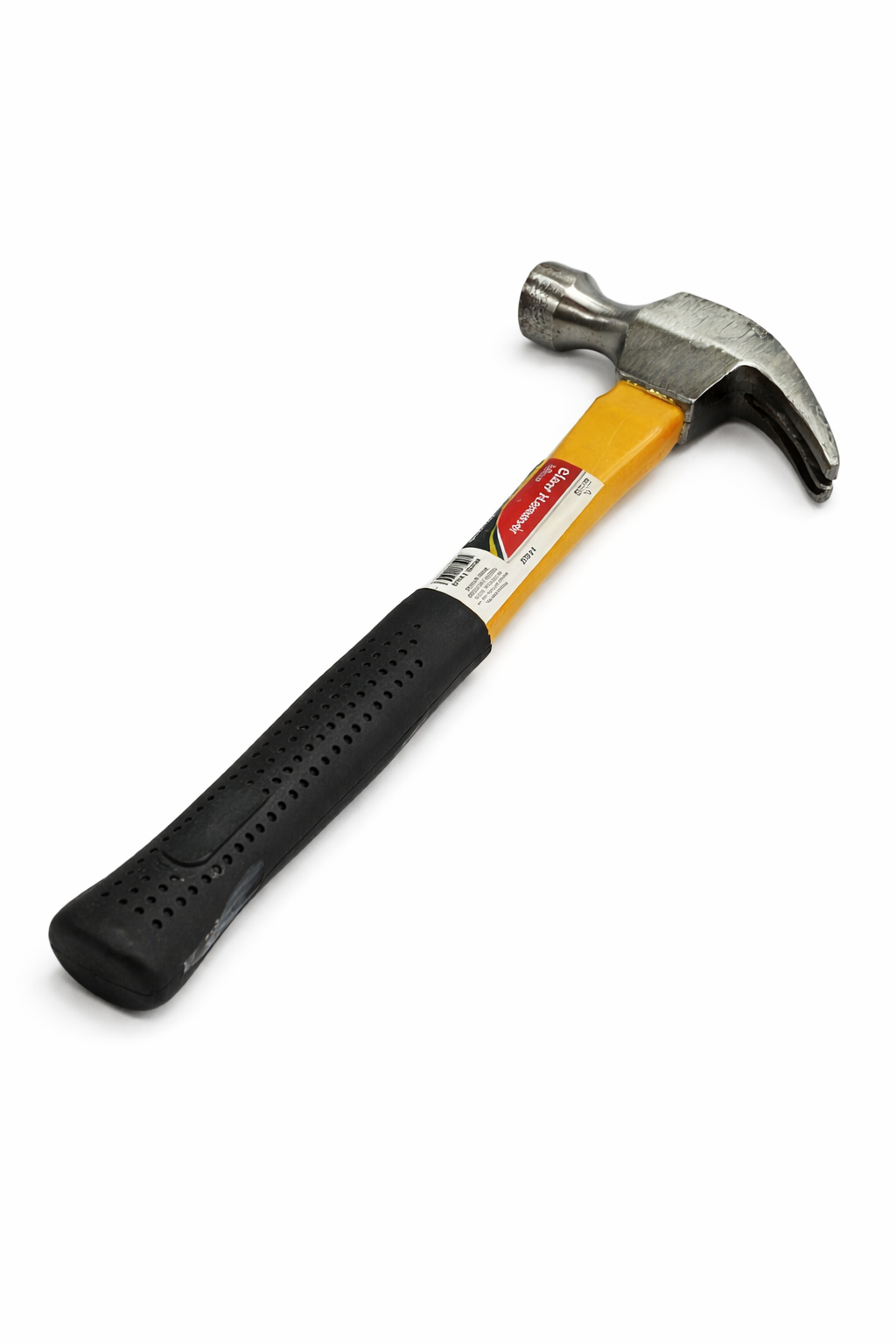 16 oz Claw Hammer with Fiberglass Handle – Durable Steel Head, Non-Slip Grip for Home Improvement and Construction