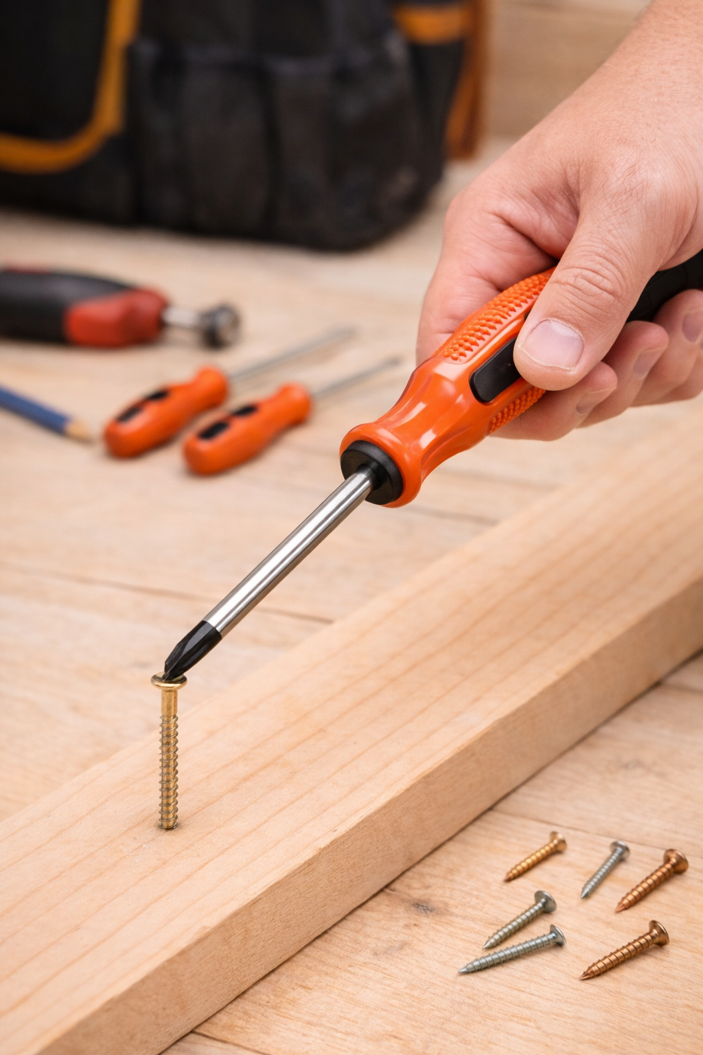 6 Inch Screwdriver Set (4 Pack) – Durable Steel Tips, Non-Slip Ergonomic Handle, Phillips & Flat Head – Home Improvement Hand Tools