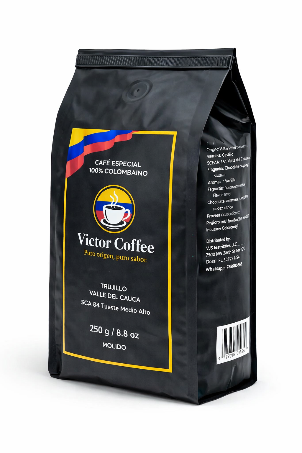 Victor Coffee – Colombian Ground Coffee, 8.8 oz (250 g)