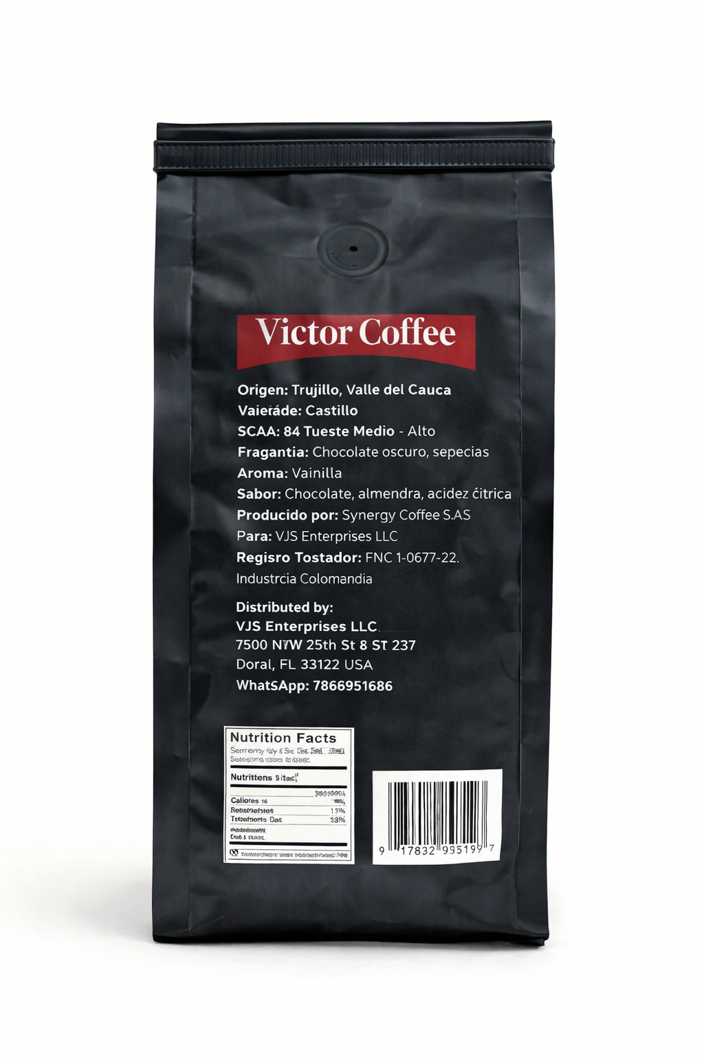 Victor Coffee – Colombian Ground Coffee, 8.8 oz (250 g)