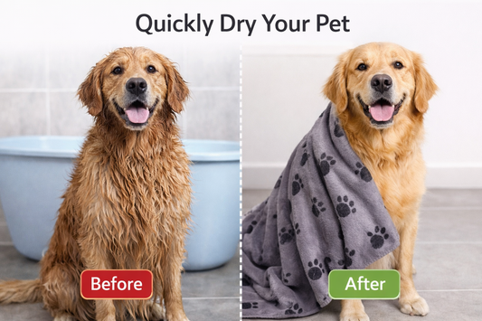 Microfiber Pet Towel 27 x 18 Inches – Super Absorbent Dog Drying Towel for Dogs and Cats, Soft & Quick Dry