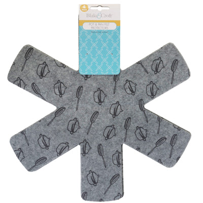 Pot & Pan Felt Protectors Set of 4 – Cookware Stackable Pads to Prevent Scratches, Non-Slip Pan & Pot Separators for Safe Storage and Space Saving